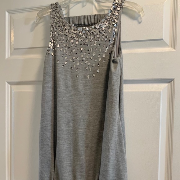 BCBG Grey Cotton Bubble Dress - Picture 1 of 2